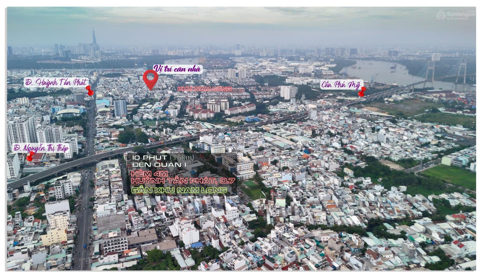 Nhà rộng 8m hẻm xe hơi Đ. Huỳnh Tấn Phát Quận 7 chỉ 7,5 tỷ