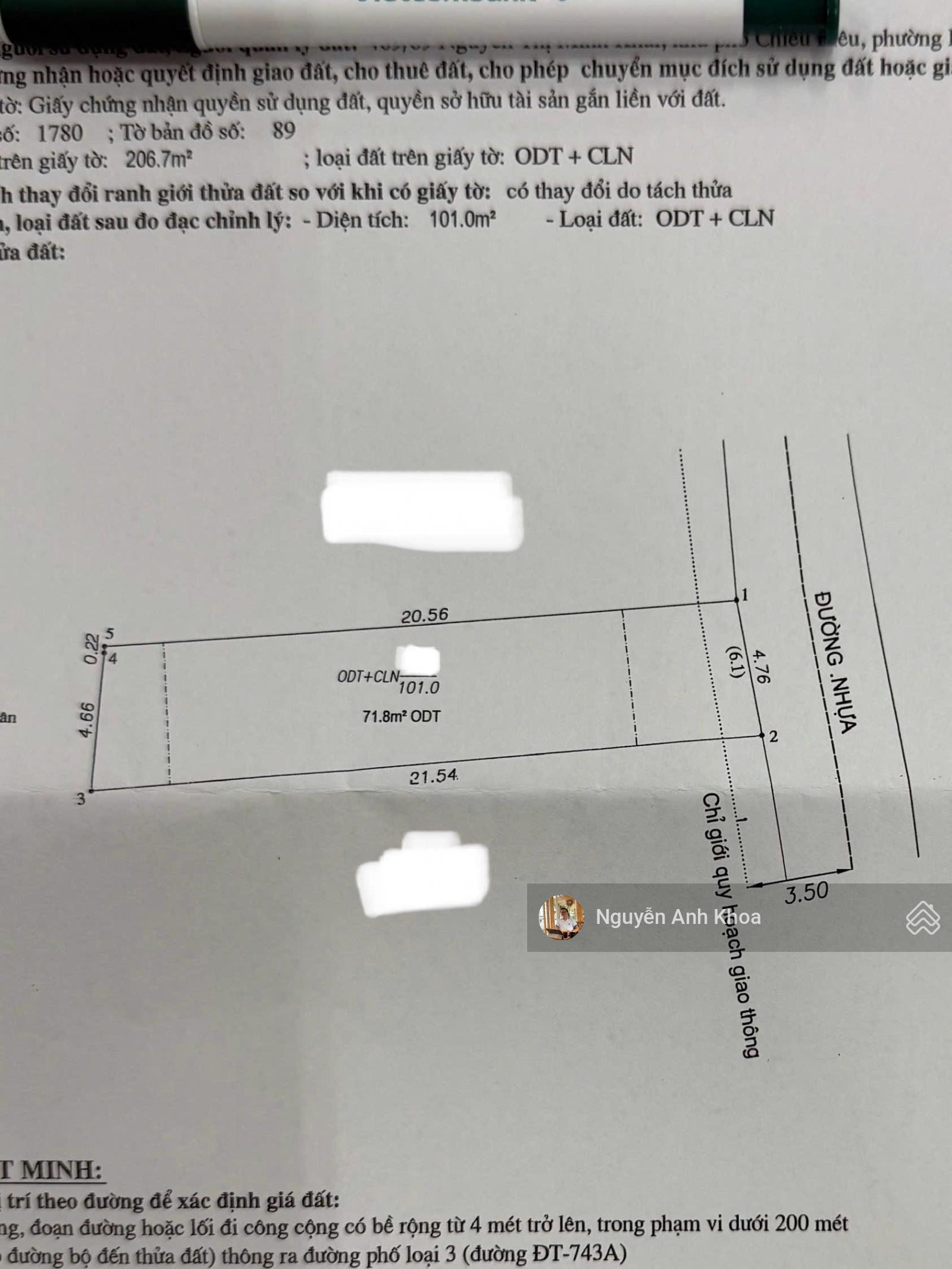 Chủ bán gấp lô đất mặt tiền đường nhựa 7m sát DT743 - sát Bình Nguyên, Bcons chỉ 3,5 tỷ/lô