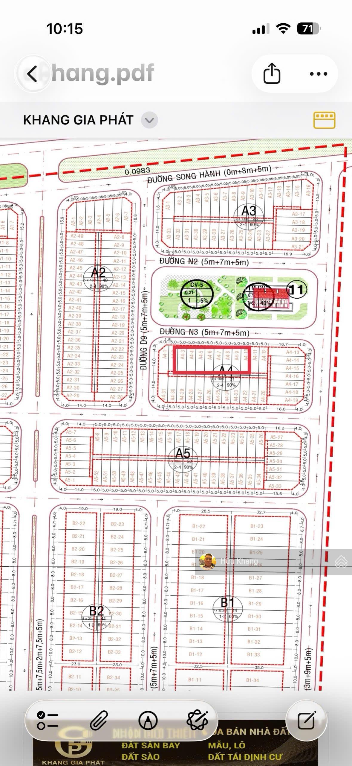 D2D Lộc An - cặp 180m2 ngang 10m đối diện CV - gần ngay DT769 kinh doanh thuận tiện LH: 0908 862 ***