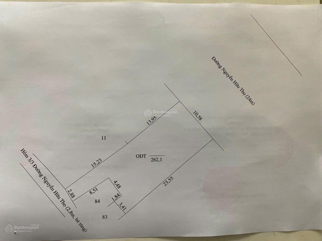 Bán đất thổ cư 10.58x29 MT đường Nguyễn Hữu Thọ, TT Bến Lức, Long An