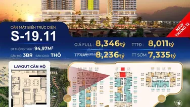 Căn hộ 3PN trực diện biển sở hữu lâu dài Newtown Diamond Đà Nẵng