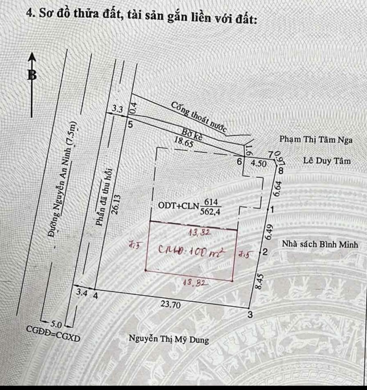 Bán đất mặt tiền ngã 6 Bình Dương ngay nhà sách Bình Minh