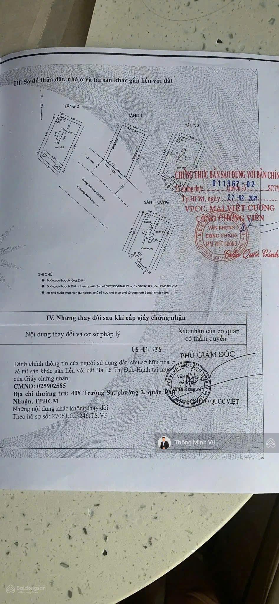 Giá bớt lộc! Mặt tiền 408 Trường Sa DT: 6 x 11m (vuông vức) 4 tầng - HDT 55tr/ tháng chỉ 26 tỷ