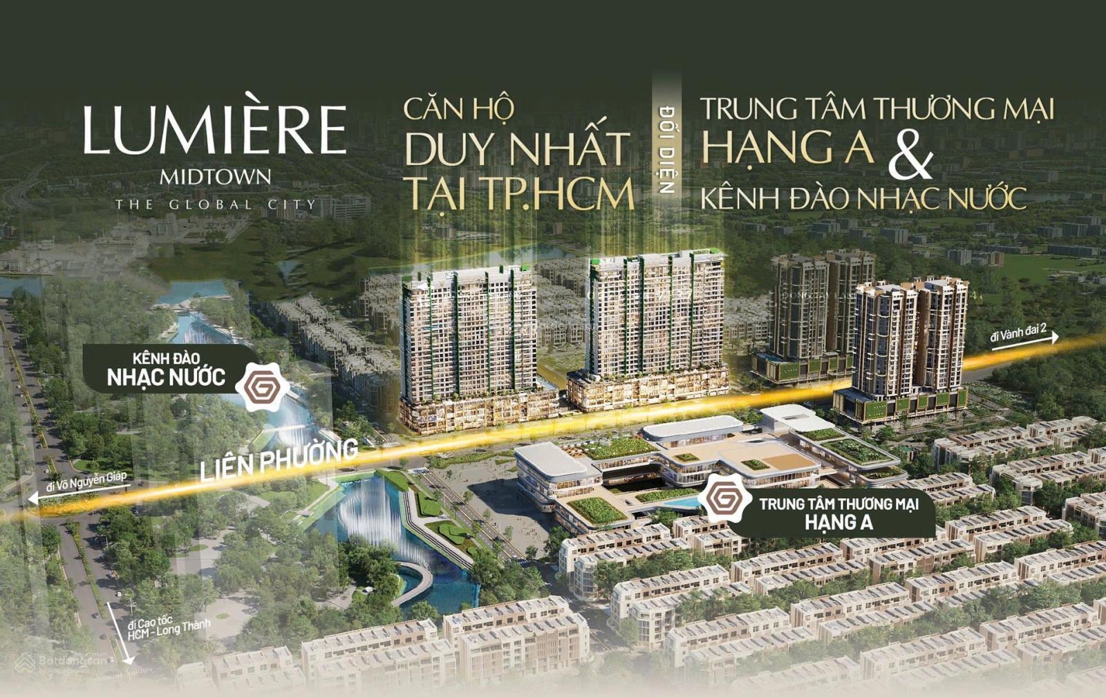 Bán căn 2PN Lumirere Midtown, giá rẻ nhất chỉ 9,257 tỷ, nhận nhà tháng 8/2027