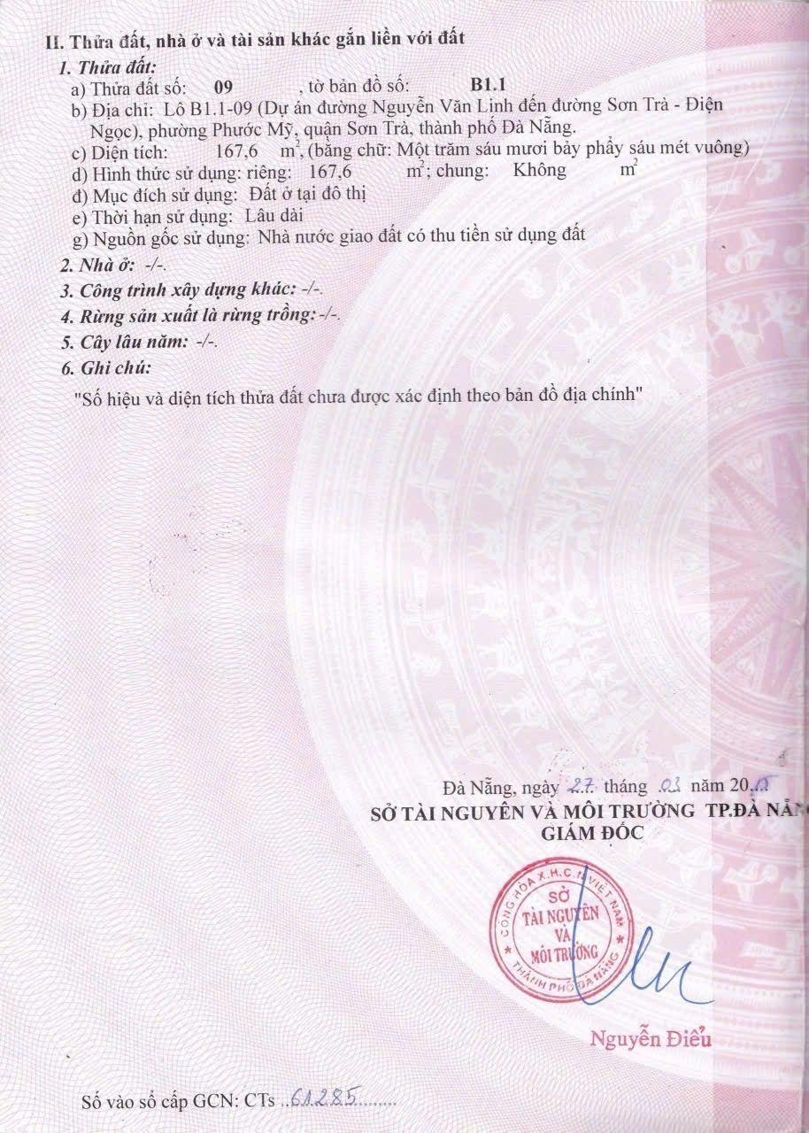 Bán góc 2MT Mỹ Khê 2 & Mỹ Khê 7 DT 167m2 ngang 12m sát trung tâm tài chính