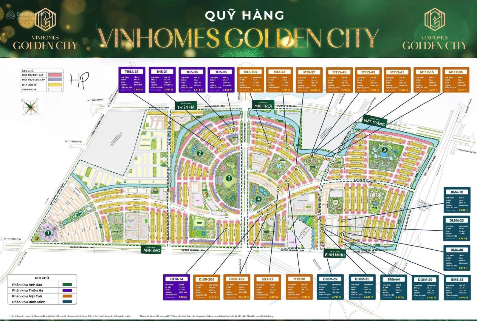 10 bảng hàng hơn 200 căn đang bán tại Vin Dương Kinh giá chỉ từ 5, x tỷ xem ảnh để chọn căn