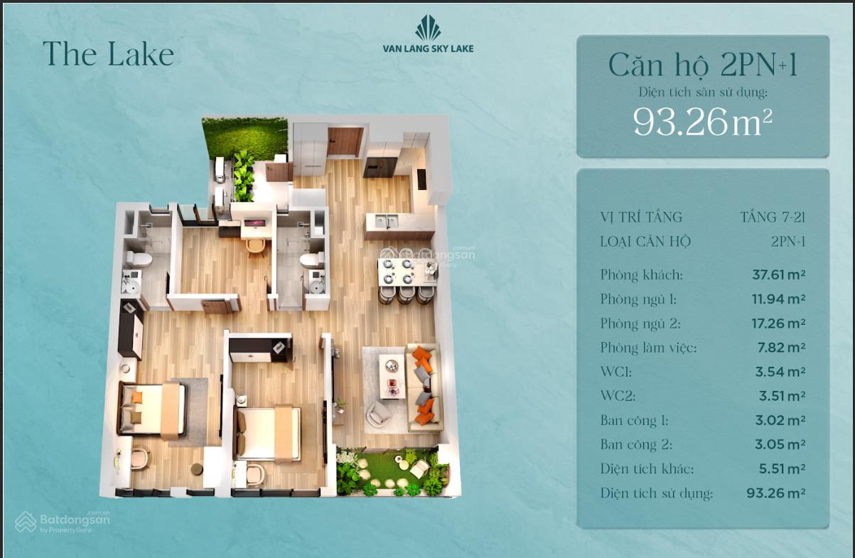 Bán căn hộ 3PN view Cầu Vàng giá ưu đãi tòa The Lake Tiên Dung, Việt Trì.LH 0988 125 ***