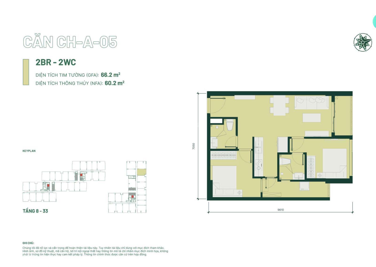 Bán căn hộ Happy One Mori 66m2, giá 2.9 tỷ đã VAT và PBT