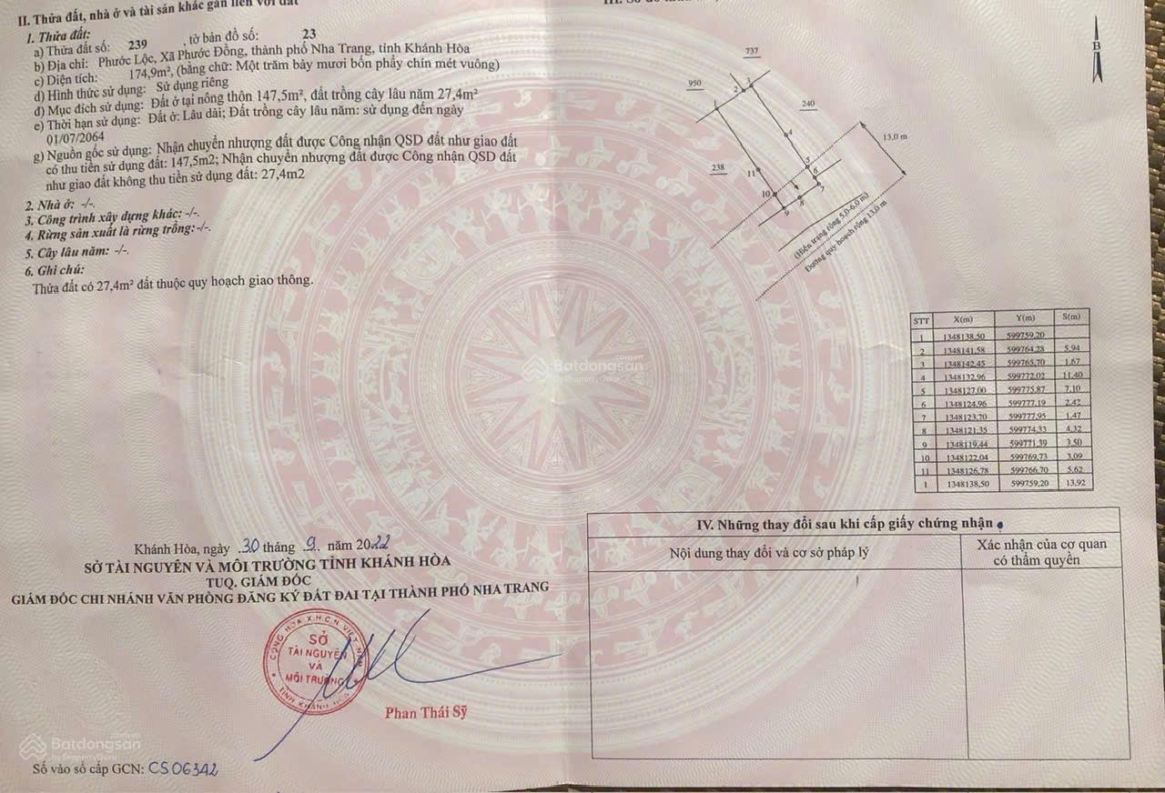 Cần bán lô đất đẹp tiện ích đầy đủ gần các dự án lớn, Sun Nha Trang, Làng đại học đang triển khai