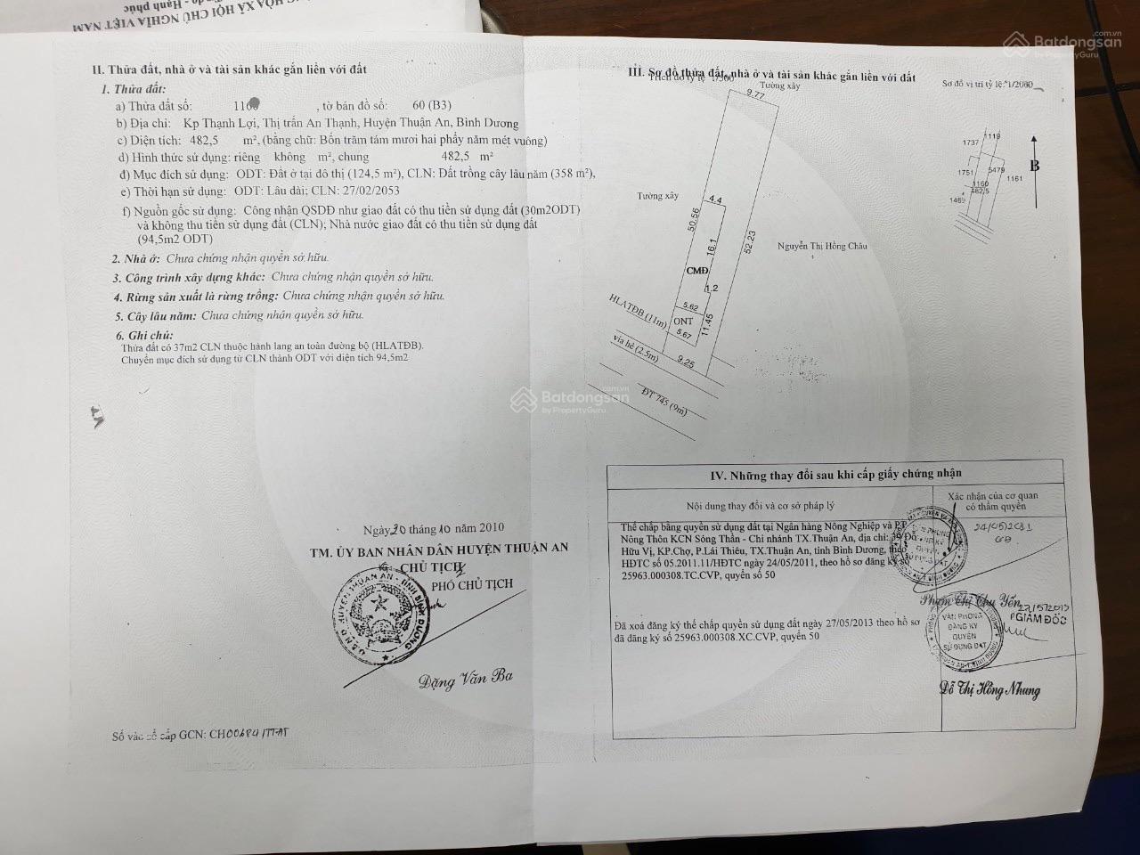 Bán mặt tiền đường Cách Mạng Tháng 8 - Gần trường Trịnh Hoài Đức - DT : 9.7 x 52