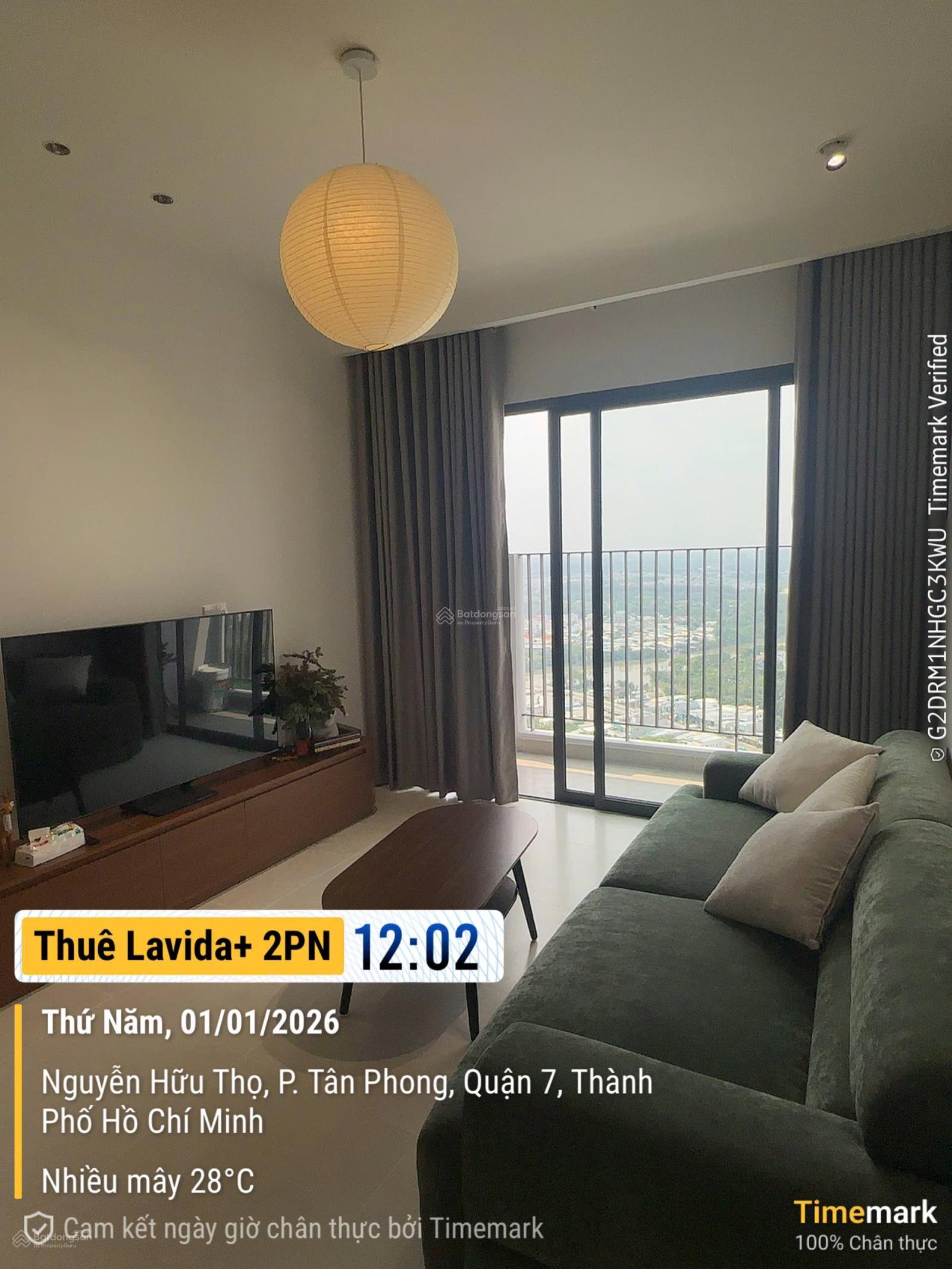 Thuê căn hộ 2PN full nội thất Lavida Plus Quận 7 mới 100% gần RMIT, TDTU - LH 0772 605 *** gặp Phụng