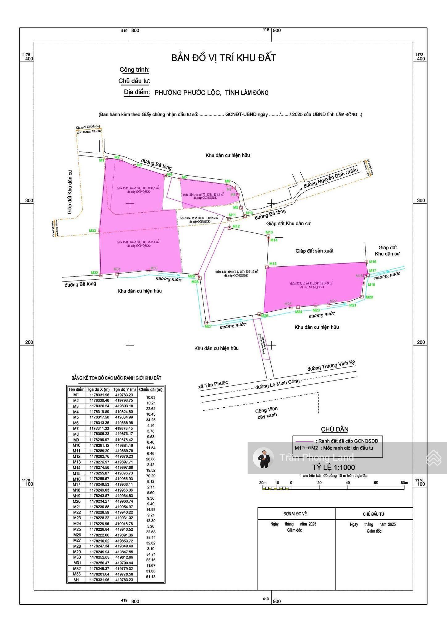 Chính chủ gửi bán lô đất đường Nguyễn Đình Chiểu, P. Phước Hội, TT. Lagi, T. Bình Thuận, 0938 140 ***