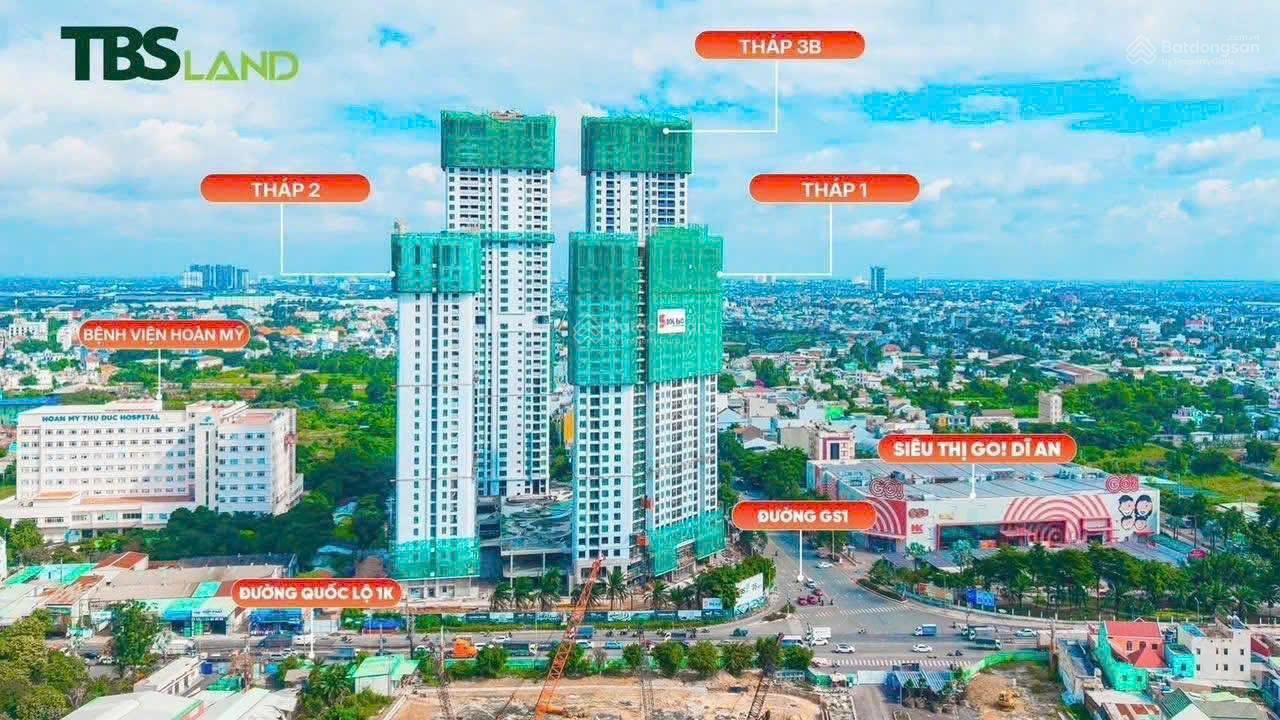 Bán gấp CH 1PN, 1WC, 35m2 tại PiCity Sky Park, Dĩ An, Bình Dương, 1,9 tỷ