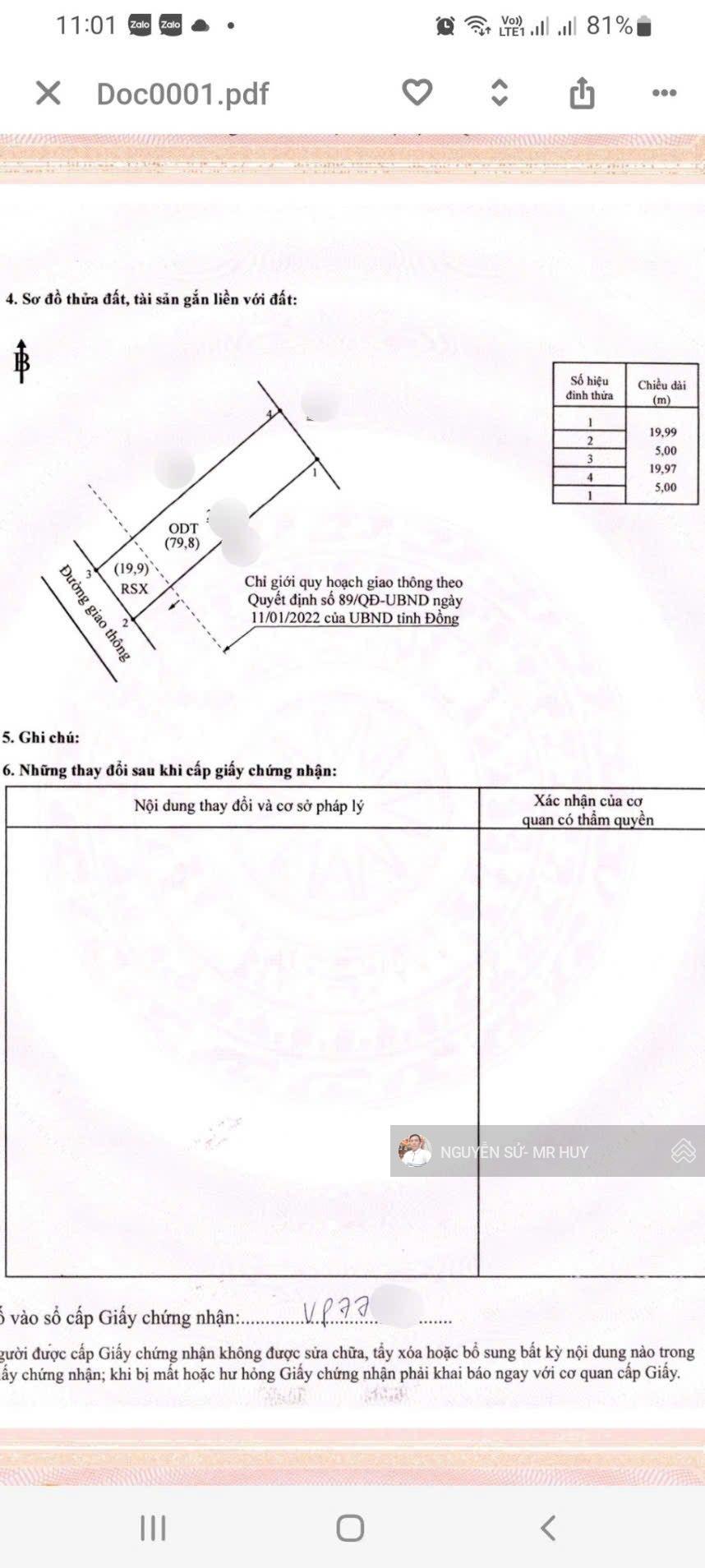 Bán Sĩ 21 nền và Lẻ, Đất Sổ Riêng Thổ cư, Tam Phước, Biên Hòa.. dt trung bình 5 x 20m Giá 1,7 tỷ