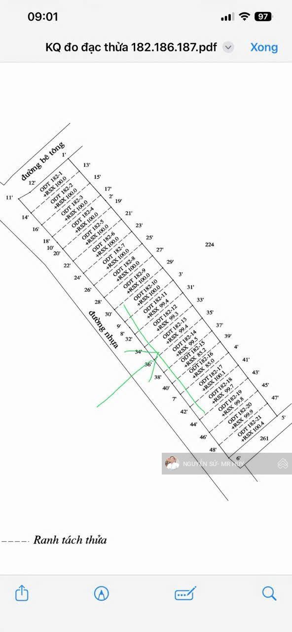 Bán Sĩ 21 nền và Lẻ, Đất Sổ Riêng Thổ cư, Tam Phước, Biên Hòa.. dt trung bình 5 x 20m Giá 1,7 tỷ