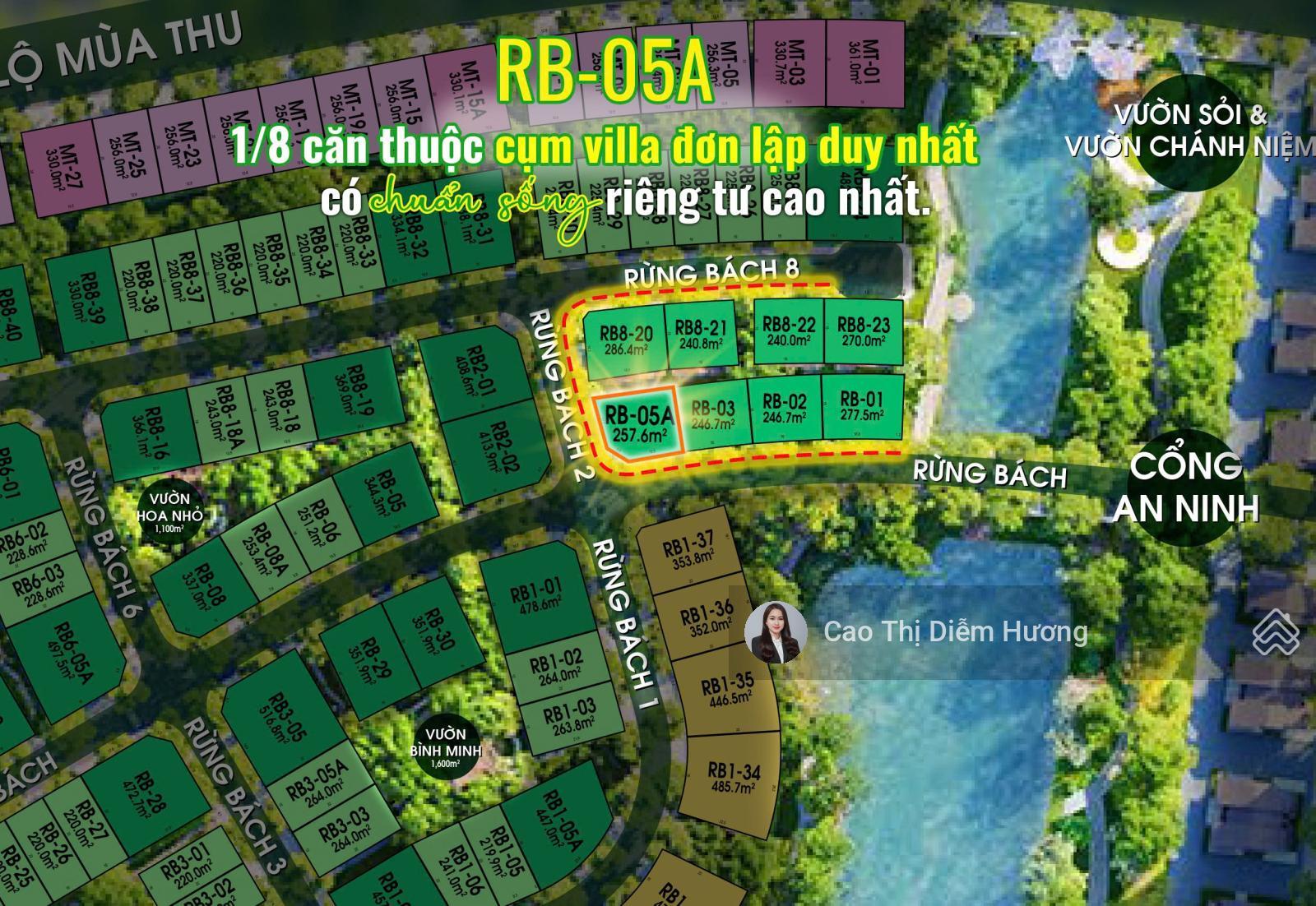 HÀNG HIẾM - BIỆT THỰ RỪNG Đơn Lập góc 2 mặt tiền HOT nhất Eco Retreat giá 19,3 tỷ gần HỒ THIÊN NGA