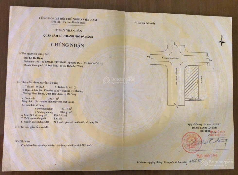 CHÍNH CHỦ: Bán góc 2MT Lương Nhữ Hộc - đường 7m5, Hải Châu, ĐN