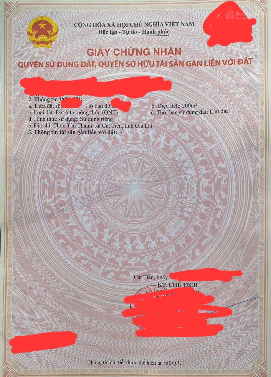 Bán đất khu TĐC TÂN THANH, ven biển xã Cát Tiến. Diện tích 200m2. Giá bán 1,25 tỉ. Rẻ nhất đẹp nhất