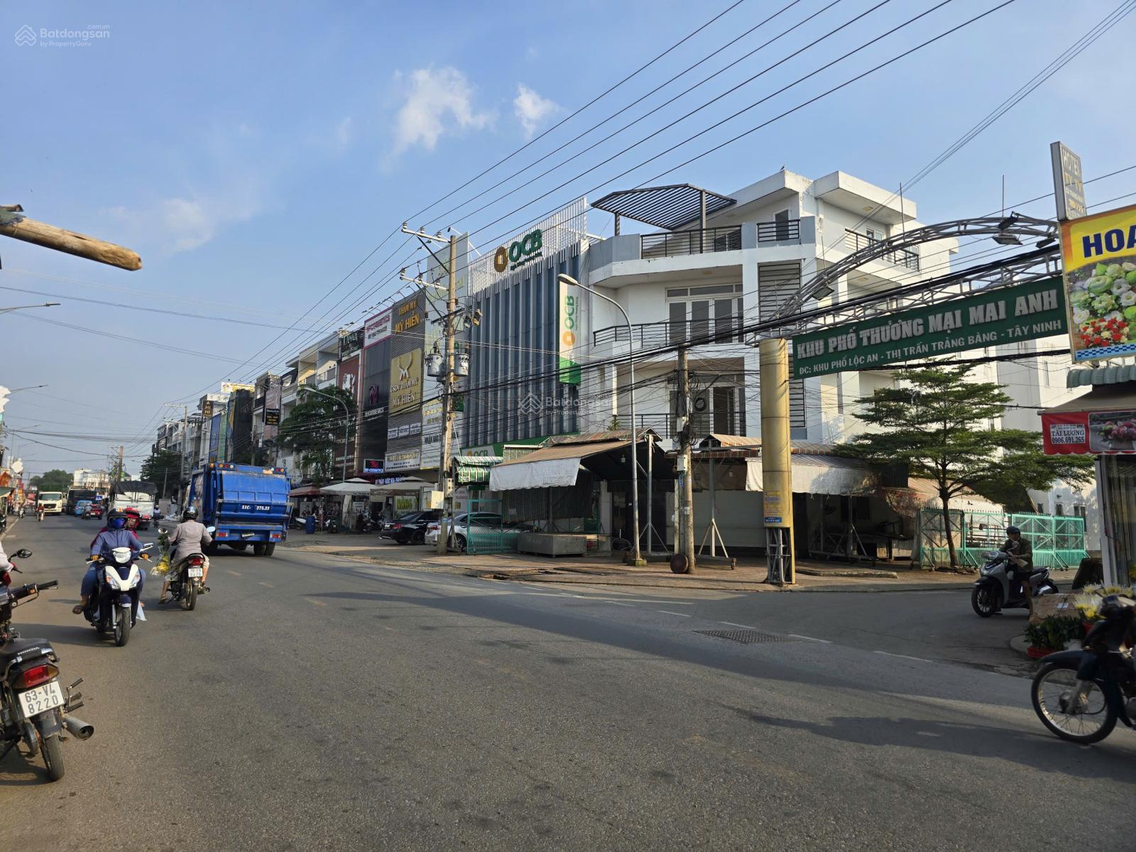 Lô góc 2 mặt tiền 180m2 giá 1 tỷ 890 triệu ngay chợ Trảng Bàng nằm liền kề KP.Thương Mại Mai Anh