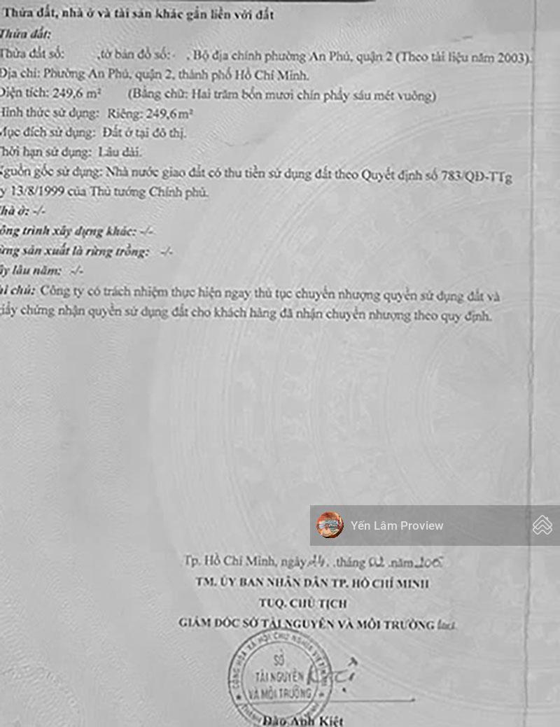 Bán căn góc Bùi Tá Hán An Phú An Khánh, 2 mặt tiền đường 18 m, 249m², giá 78 tỷ