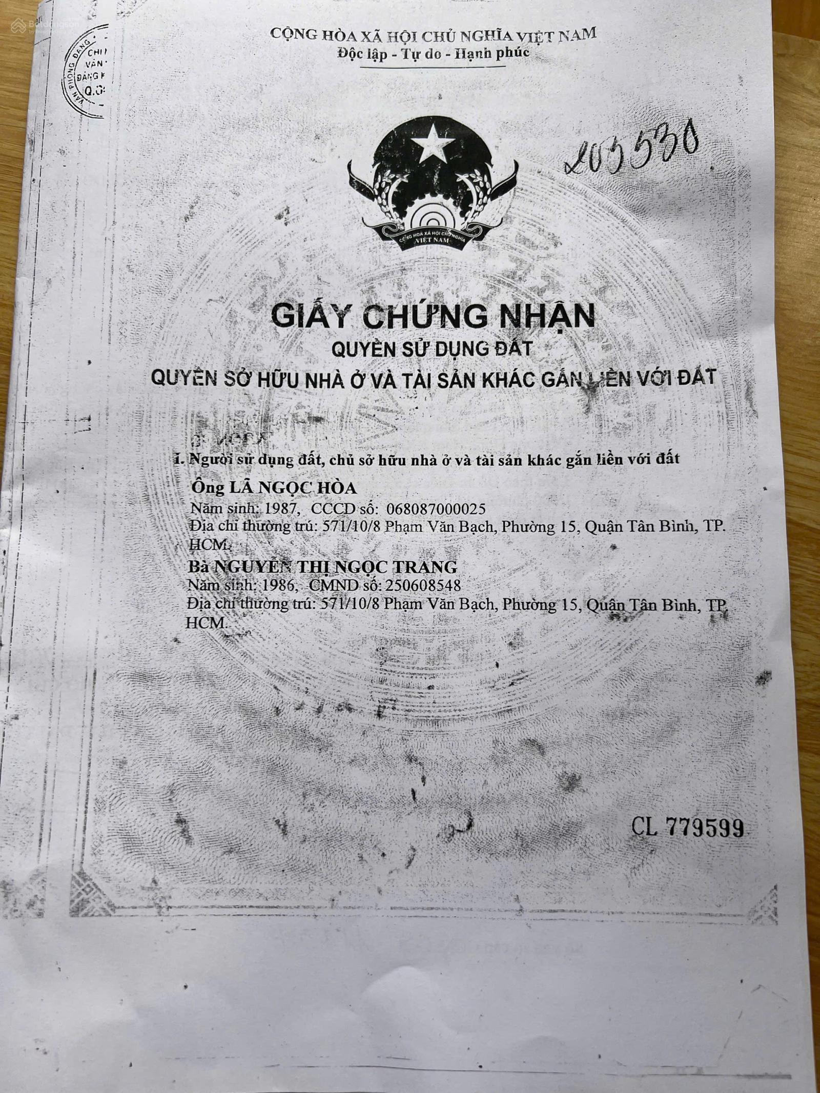 Bán lô đất Phạm Văn chiều DT 4 X 14 GIÁ 4,69TY LH 0902 504 ***