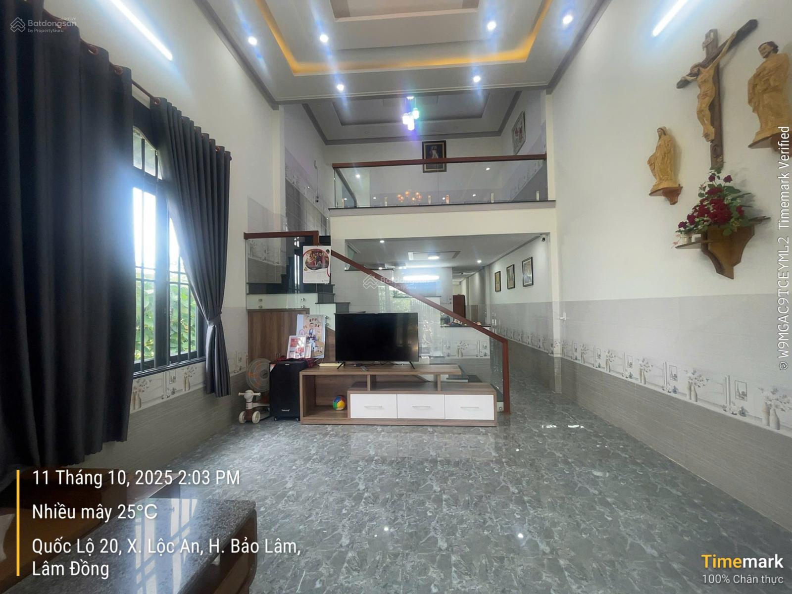 Nhà mới xây Lộc An - Bảo Lâm - DT: 162m2 (5mx32m) sẵn 100m2 thổ cư đường nhựa oto - đường thông