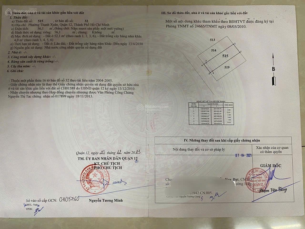 Đất ngay cao đẳng điện lực, Hà Huy Giasp vào chỉ 50m...4x14m full thổ