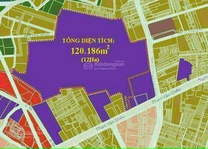 Quỹ Đất 12ha (120,186m2) PTDA CHCC & KDC Phạm Văn Chiêu P14 Gò Vấp (P. An Hội Tây HCM)