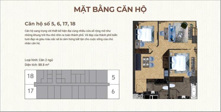 5,461tỷ Nhận nhà ở ngay căn góc 2PN 88.8m2 M Landmark Đà Nẵng khoảng tầng cao 0905 042 *** Mr Trương