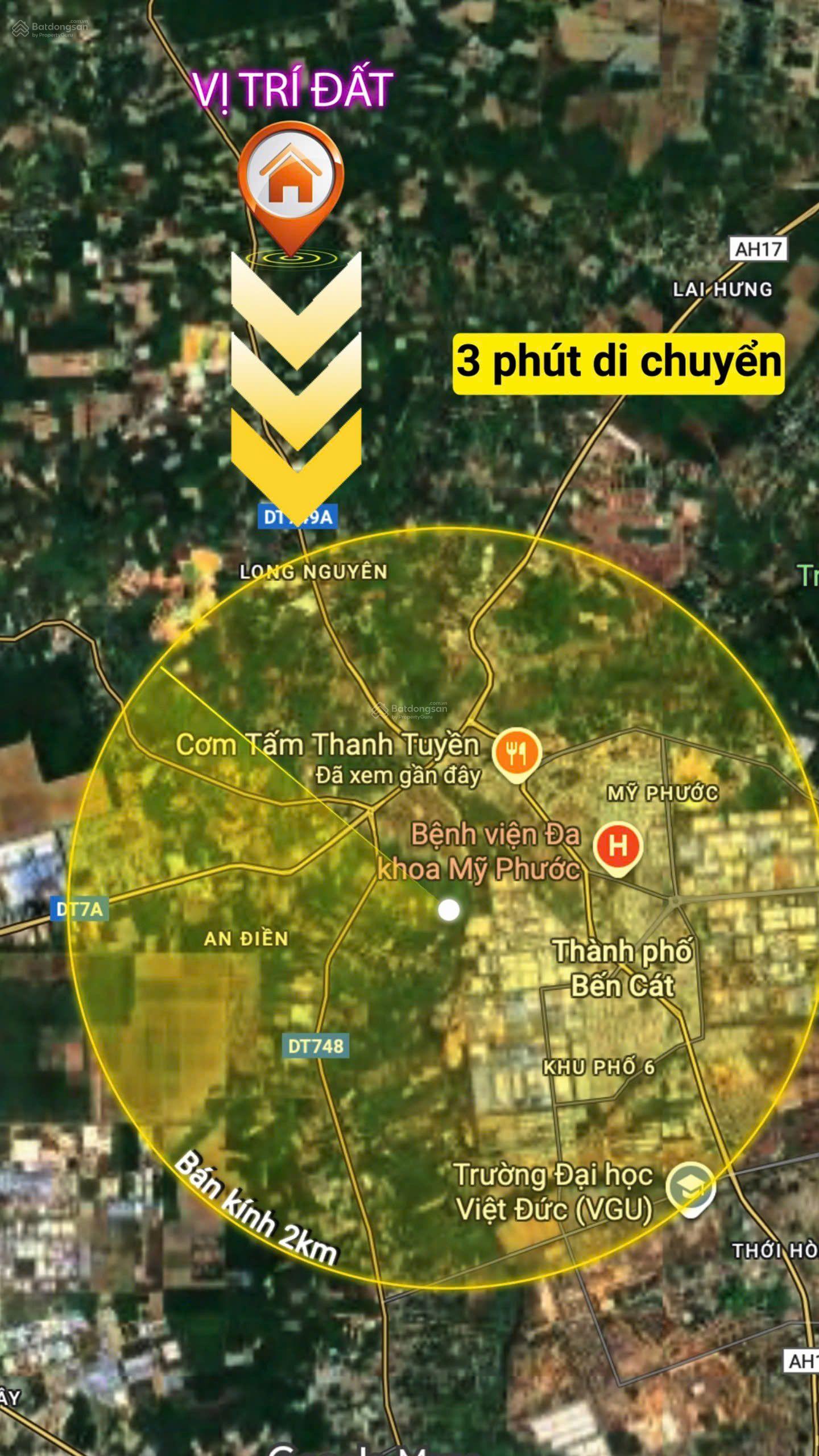 Bán đất Bến Cát_Mỹ Phước_gần DT749A