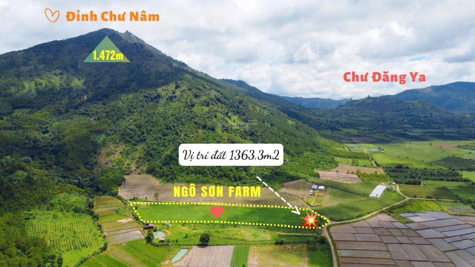 Đất trung tâm khu du lịch view nhìn ra núi Chư Đăng Ya và cánh đồng lúa Ngô Sơn , giá đầu tư