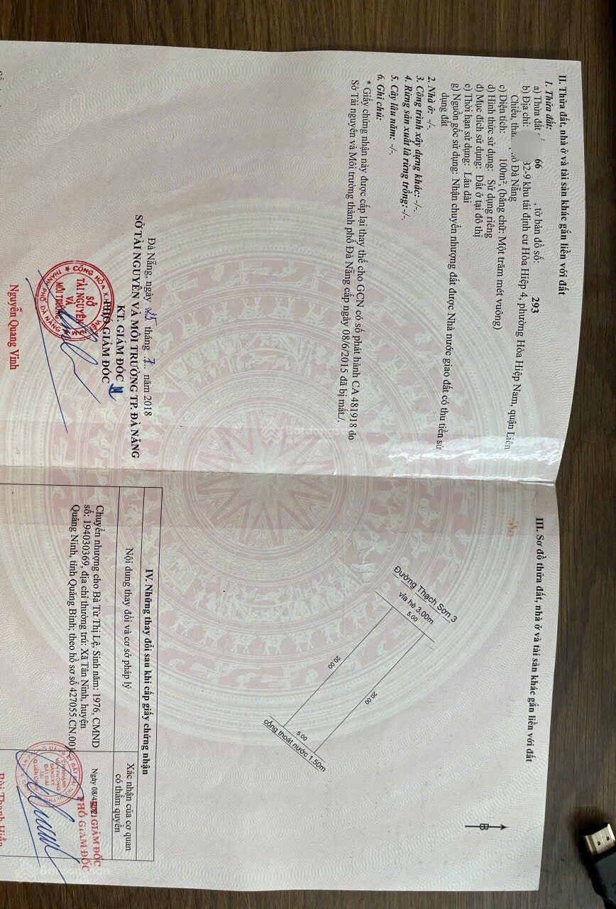 Bán Đất 100m2, Ngay 9 Tòa ECOHOME Giá 3,52 tỷ tại Thạch Sơn 3, Hải Vân, Đà Nẵng