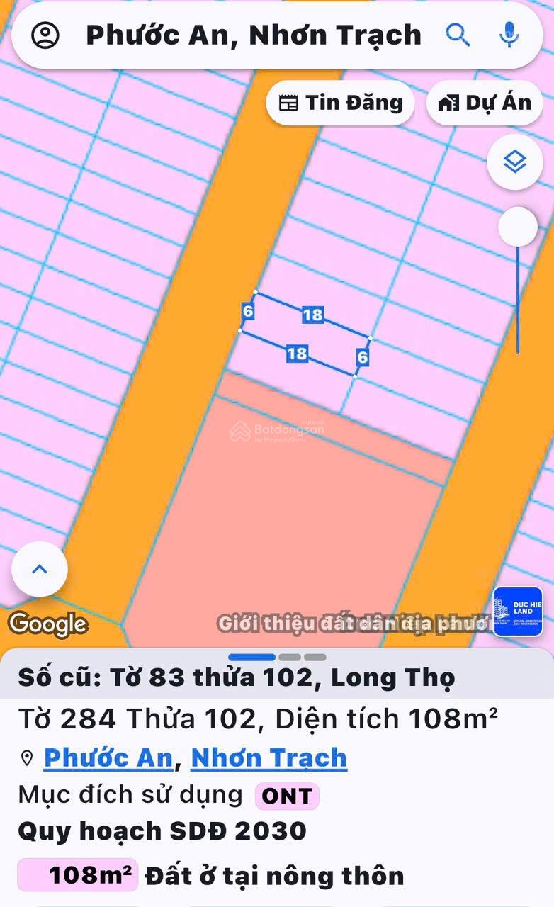 Dự án HUD Nhơn Trạch bán đất nền đã có sổ hồng riêng đường nhựa 12 mét hạ tầng có sẵn giá hợp lý
