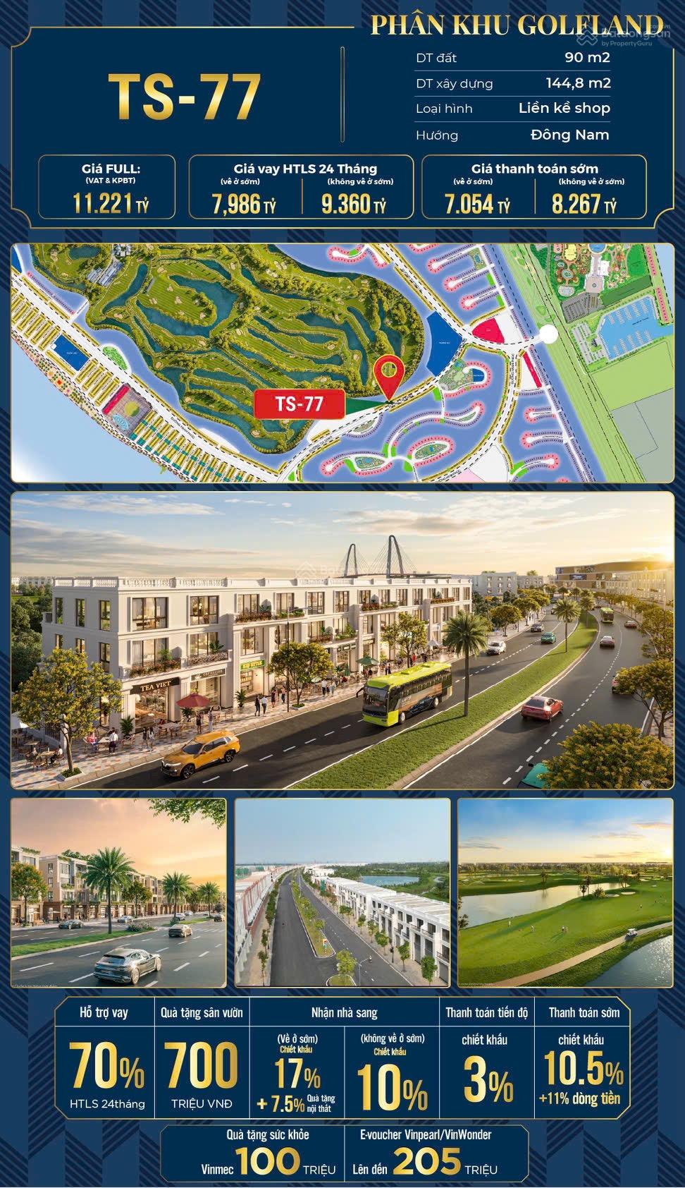 Căn thưởng CĐT 90 m2 giá chỉ 6 tỷ 9 dự án Vinhomes Vũ Yên Hải Phòng