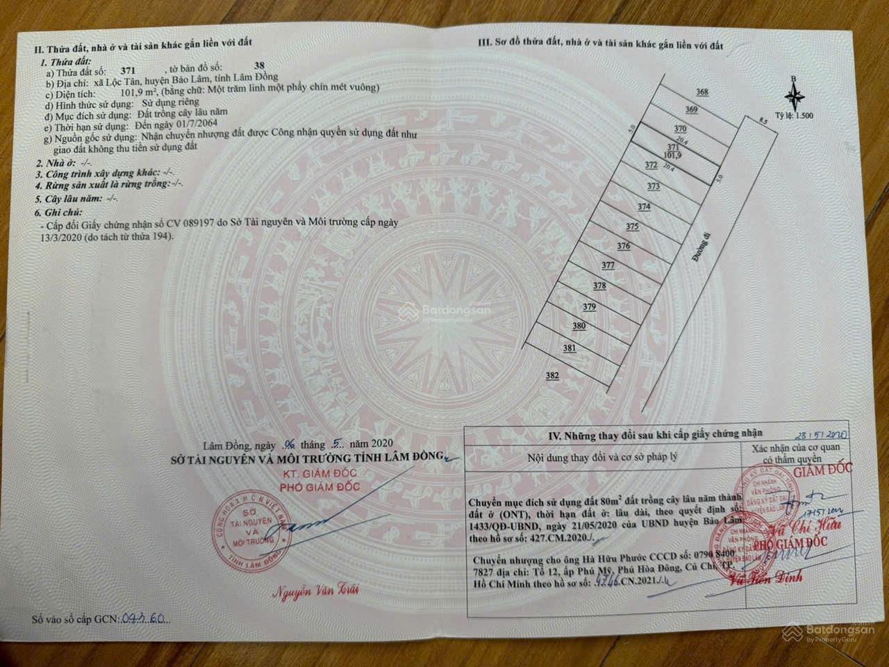 ĐẤT ĐẸP - GIÁ ĐẦU TƯ - CẦN BÁN NHANH LÔ ĐẤT Vị Trí Tại Phường 2, TP Bảo Lộc, Tỉnh Lâm Đồng