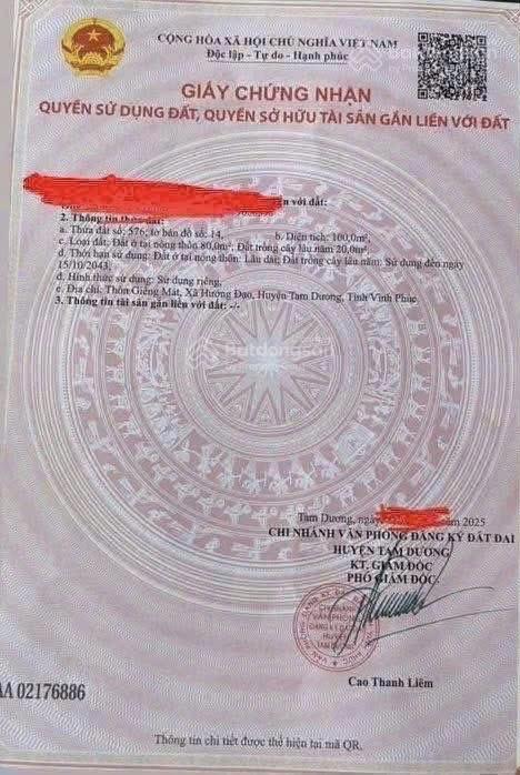 Rẻ nhất khu vực Một lô duy nhất tại Hướng Đạo!!
Cách trục chính 309B chỉ 40m, xung quanh kinh do