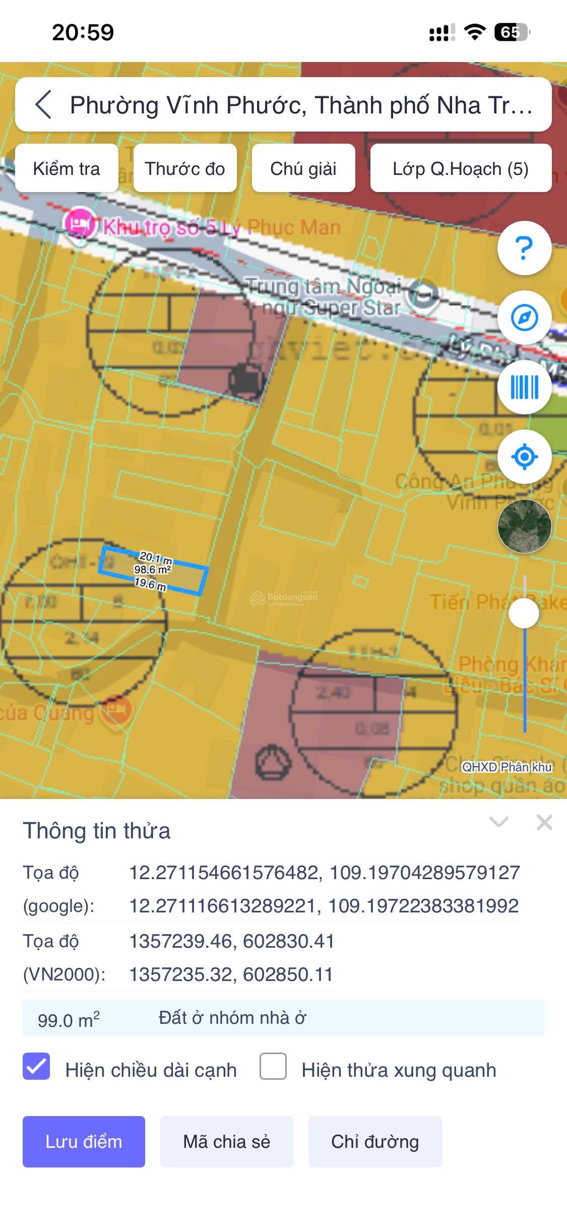 Bán đất hẻm ô tô đường Lý Phục Man Vĩnh Phước Bắc Nha Trang. Phù hợp ở, xây dãy trọ, căn hộ