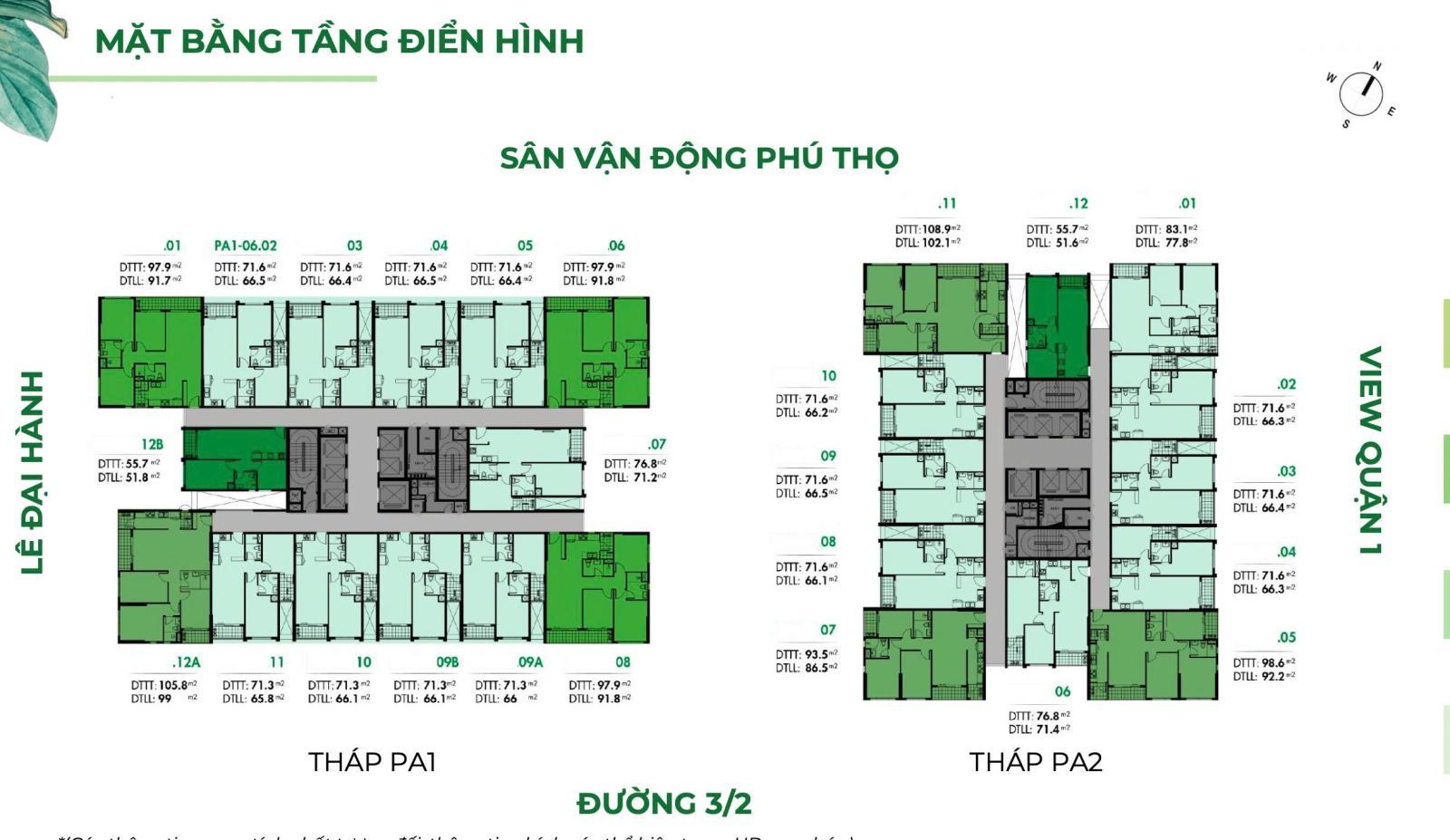 Căn góc 3PN 89m2 hướng đông nam view 3/2 siêu đẹp chỉ 9,1 tỷ đã VAT thanh toán nhẹ 0916 669 ***