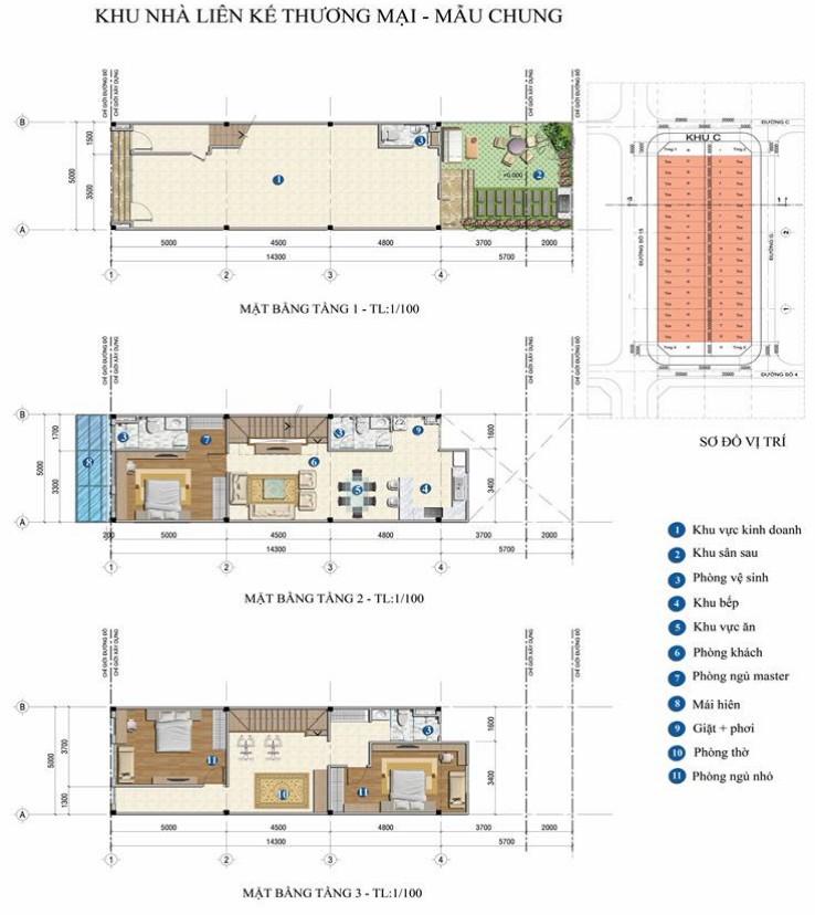 Bán nhà phố mặt tiền diện tích 5x20m, 1 trệt 2 lầu, sổ hồng sẵn, nhận nhà kinh doanh ngay