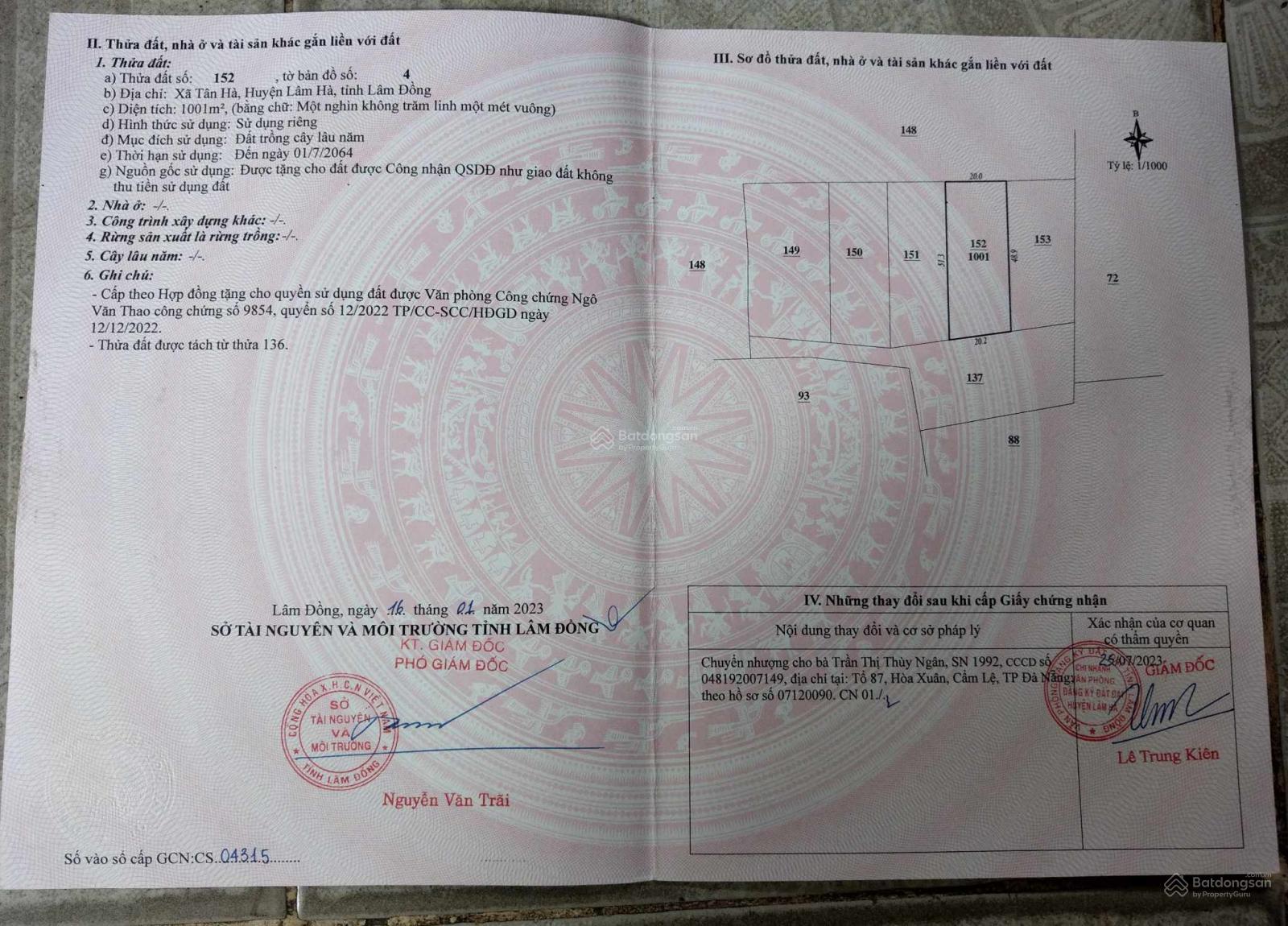 Bán 1 sao đất ngay trạm sạc Vinfast Tân Hà, cách UBND Tân Hà 1,3km