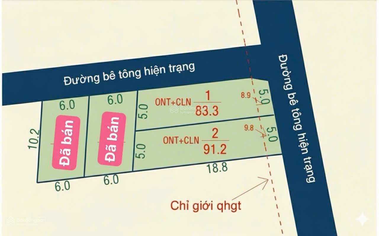 Q35. Bán 2 lô Diên Thọ ngay Tỉnh Lộ 2 (TL2) 500 triệu / lô