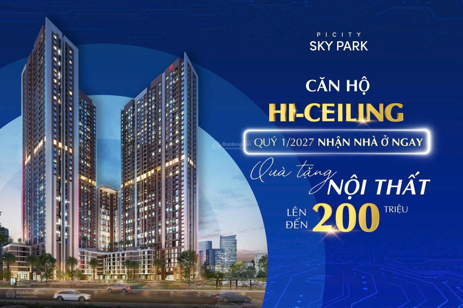 Bán căn 2PN Picity Sky Park trả trước 15% ~ 430 TRIỆU, hỗ trợ LS 0%/ 3 năm, LH xem nhà 0938 536 ***