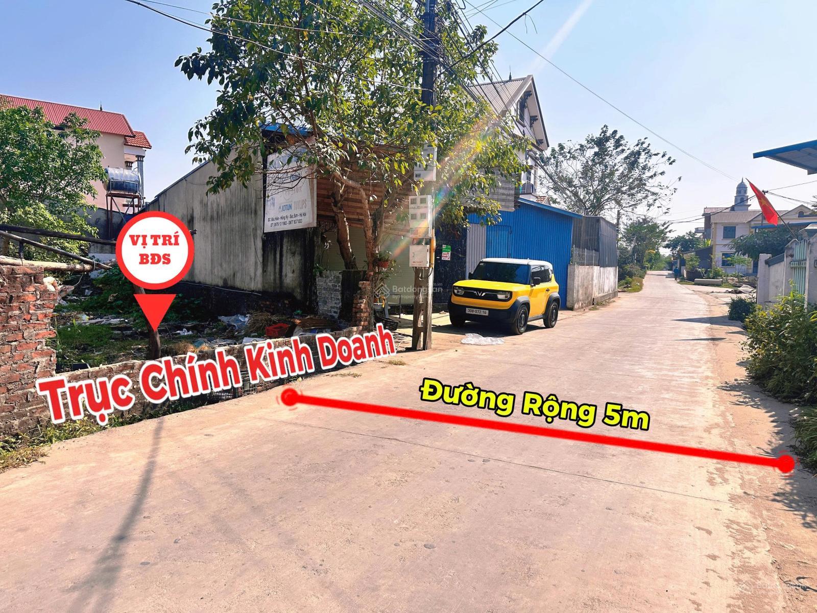 Đất trục chính kinh doanh Hồng Kỳ, Sóc Sơn Đường rộng 5m ô tô tránh, trục chính đông dân