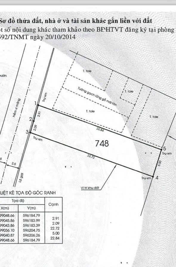 Đất thổ cư đường Nguyễn Văn quá phường đông Hưng thuận quận 12 (5x23 giá chỉ 4,9 tỷ)