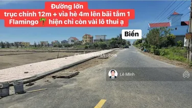 Chính chủ cần bán lô đất cạnh cổng KĐT Flamingo đi bộ 1 bước ra bãi tắm đường bao biển rộng 60m