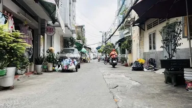 Nhà Mt hẻm xe hơi thông đối diện trường võ thị sáu gần chợ bà chiểu 50 m2 nở hậu tài lộc