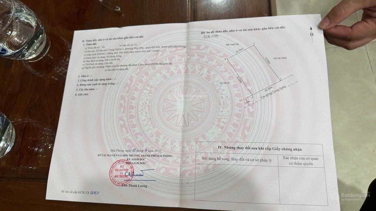 Mảnh đất Trung Nghĩa sát đường Cầu Rào 3 - Đồ Sơn - Hải Phòng