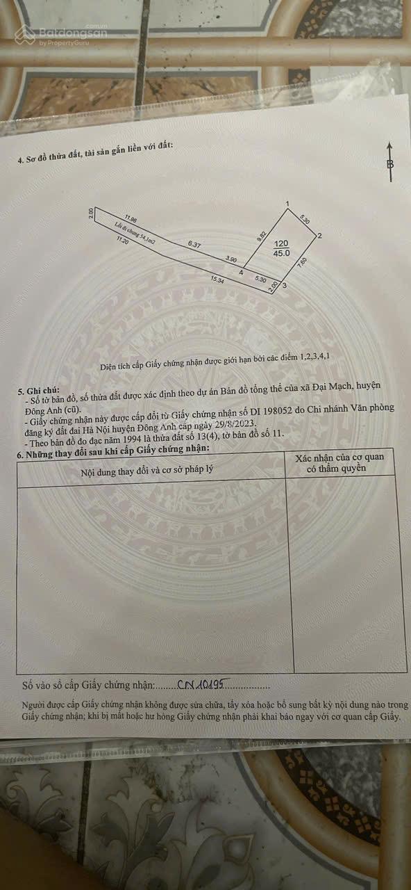 Bán nhà cấp 4 DT 45m2 giá 3,05 tỷ gần cầu Thượng Cát xã Đại Mạch ĐA - HN