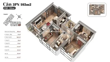 Kepler Land: Chính chủ cần bán căn góc 3PN 103m2 tòa HH02