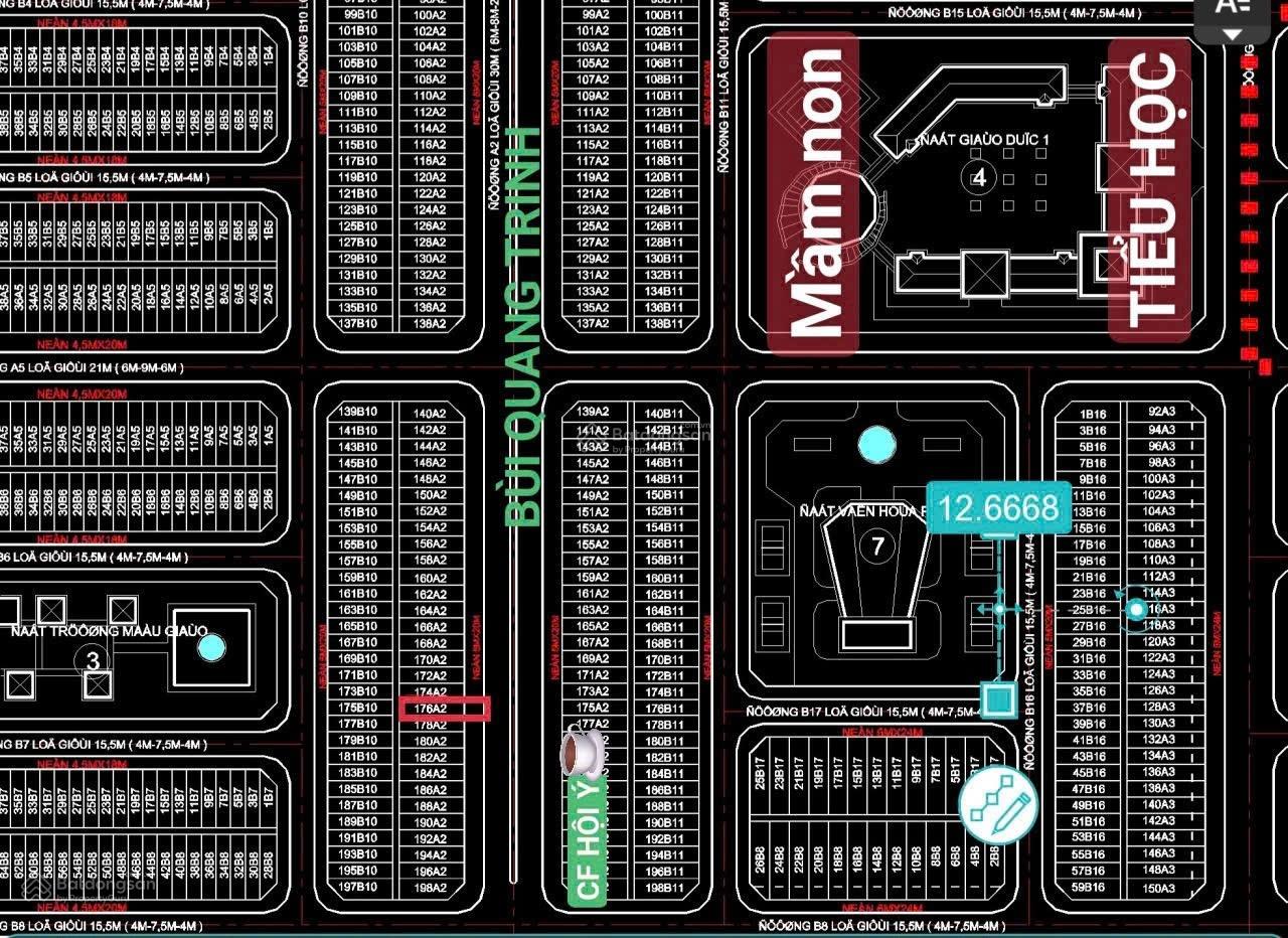 NỀN MẶT TIỀN ĐƯỜNG BÙI QUANG TRINH TRỤC CHÍNH KHU DÂN CƯ PHÚ AN THÔNG QUA CHỢ 586 GIÁ GD CHÍNH CHỦ